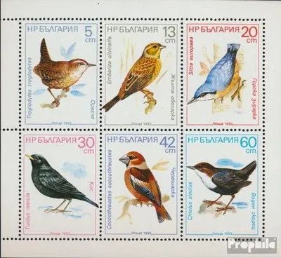 Produktbild von Briefmarken Bulgarien 1987 Mi 3607-3612 Kleinbogen (kompl.Ausg.) postfrisch Singvögel