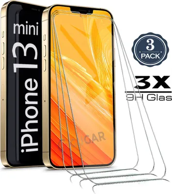 Produktbild von 3X Für iPhone 13 Mini ( 5.4" ) - Panzerglas Glasfolie Display Schutz Folie Glas 9H Hart Echt Glas Displayschutzfolie 3 Stück