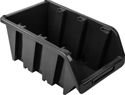 Produktbild von Sichtlagerbox Sortierbox Lagerbox Stapelbox schwarz NP16 Lagersystem