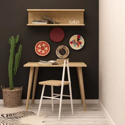 Obrázok produktu pre Skye Decor, Fluse, písací stôl, dub, 100 % MELAMÍNOM POTRIEBENÁ DOSKA, 80 x 60 x 74 cm