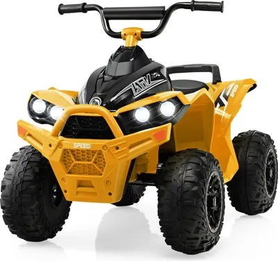 Produktbild von GOPLUS 12V Elektro Kinderquad, Kinderfahrzeug mit 2 Geschwindigkeiten 2,2/4,3 km/h, Elektroquad mit Hupe, Musik & LED-Scheinwerfern, Kinderauto für Kinder von 3 bis 8 Jahren bis zu 35 kg