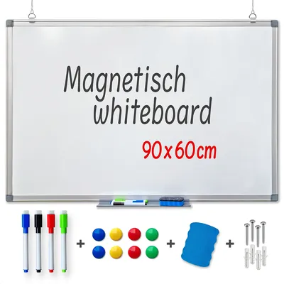 Produktbild von Goliving Whiteboard mit Markern - 60x90cm - Wochenplaner - Tafel - Emaille - Magnettafel