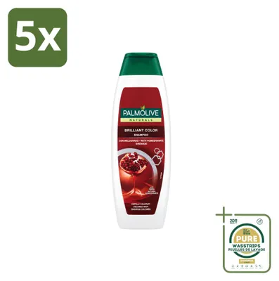 Productafbeelding van 5 x Palmolive Naturals Shampoo voor gekleurd haar, Brilliant Color, 350 ml - Voordeelverpakking - 5 stuks