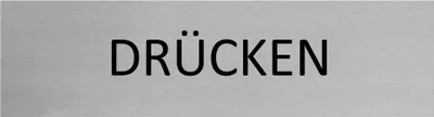 Produktbild von CombiCraft Aluminium Türschild Drücken 165x45mm mit 3M-Tape