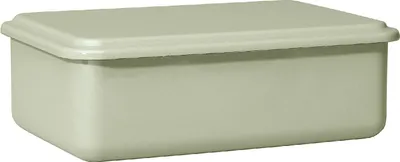 Immagine prodotto di Riess Contenitore smaltato con coperchio 23x15x7 cm verde salvia