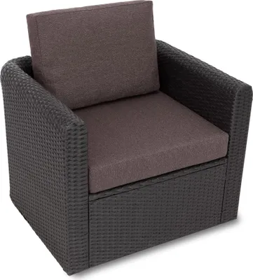 Immagine prodotto di Hobbygarden cuscini per poltrone in rattan mobili in rattan mobili da giardino techno rattan indoor/outdoor - Mia Tech - 60 x 55 cm - Marrone