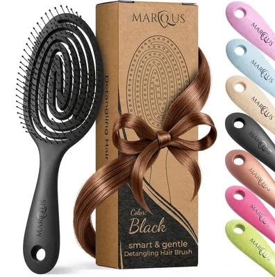Produktbild von marQus Bio-Haarbürste – Entwirrbürste mit Doppelspiralfeder