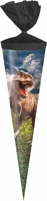 Produktbild von Schultüte / Zuckertüte / Länge: 35cm / rund / "T-Rex"