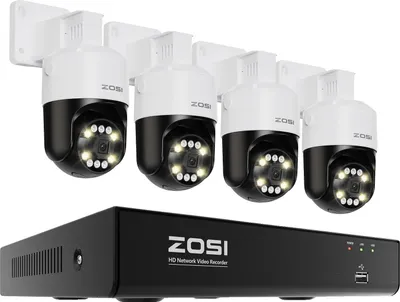 Produktbild von Sicherheitskamerasystem, 8 Kanäle, HD-Auflösung, 5MP 4PCS Kameras, Keine-a
