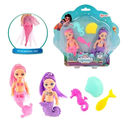 Immagine prodotto di 2 bambole sirena 12 cm + acc. 05242A