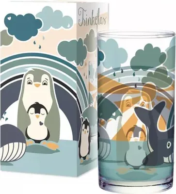 Produktbild von Tapirella Trinkglas Pinguin Familie