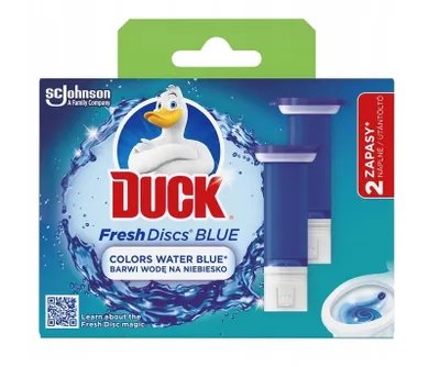 Produktbild von Duck Fresh Discs Blue, Barwiące żelowe krążki do WC, zapas, 2 x 36 ml