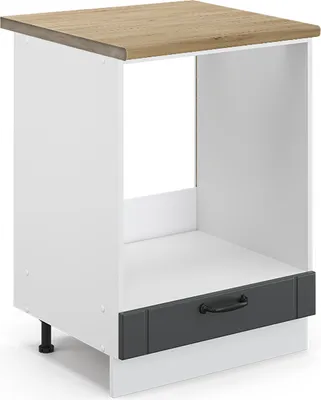 Produktbild von Herdumbauschrank Vicco Fame-Line Anthrazit Landhaus 60 cm , AP Eiche, Model 45588