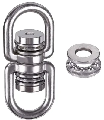 Immagine prodotto di TRANKIELO® - Cuscinetti girevoli per amache – Rotazione a 360° – Acciaio inossidabile – Accessori per il montaggio