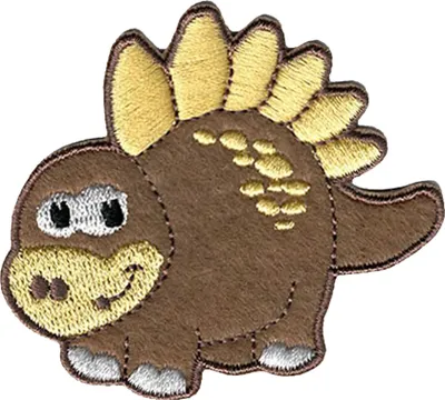 Produktbild von Stegosaurus Dinosaurier Tier - Aufnäher, Bügelbild, Aufbügler, Applikationen, Patches, Flicken, Größe: 6,9 x 6,3 cm