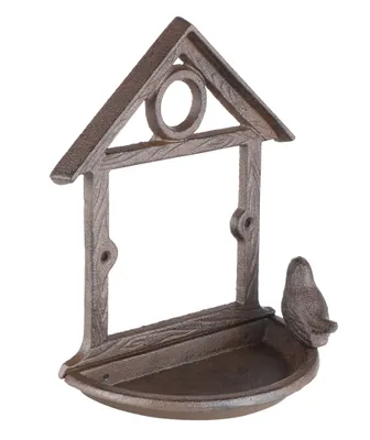 Produktbild von HI Hängendes Vogelfutterhaus Hausform 18 cm Braun