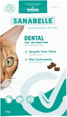 Produktbild von Bosch Sanabelle Dental Katzenfutter Alleinfuttermittel für ausgewachsene Katzen 2 kg ohne Zuckerzusatz