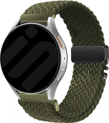 Produktbild von Strap-it Nylon-Smartwatch-Armband 20 mm mit Fallschirmverschluss – passend für Samsung Galaxy Watch 7 40 & 44 mm / Watch 6 (Classic) / Watch 4 (Classic) / Watch 5 (Pro) (Grün)