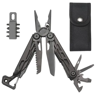 Image de Pince multifonction en acier inoxydable avec 25 outils - Outil multifonction pliable