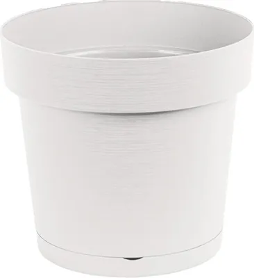 Immagine prodotto di Vaso da fiori in plastica con sottovaso MELROSE GLAMOUR 39 cm, plastica, bianco opaco