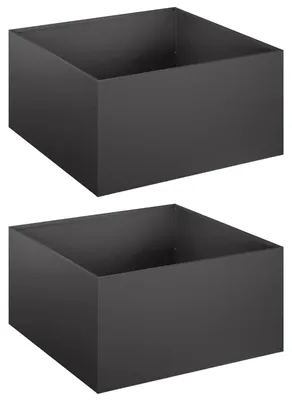 Produktbild von vidaXL Garten-Pflanzgefäß 2 stk. Schwarz 40 x 40 x 30 cm