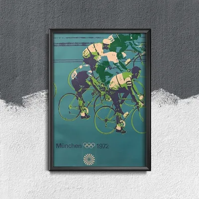 Produktbild von Poster - Canvas - Leinwand - 42 cm x 59,4 cm - Radfahren Olympischen Spiele