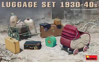 Imagen del producto de MiniArt 1:35, Set de equipaje, años 1930-40, modelo de plástico