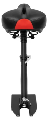 Obrázek produktu pro Sedlo pro elektrické koloběžky - Skládací sedlo - Výškově nastavitelné (50–68 cm) - S tlumením nárazů - Černé