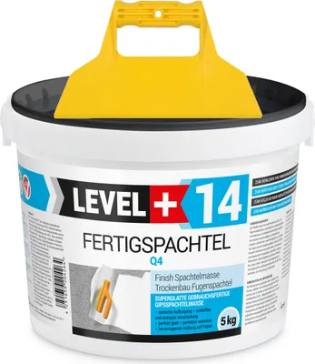 Obrázek produktu pro Sada hotové vyhlazovací hmoty bílé L+14 - 5 kg + plastový vyhlazovací tmel LEVEL+