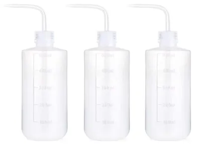 3 Sprühflaschen 500 ml – Kunststoff-Dosierflasche für Pflanzen & Labor