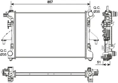 Produktbild von NRF Kühler, Motorkühlung  54203