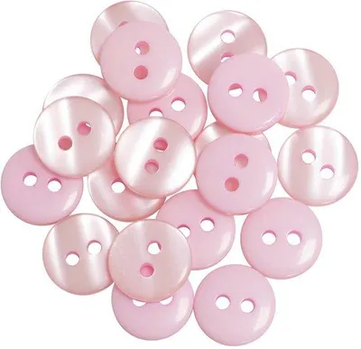 Image de Lot de 20 aiguilles à coudre en plastique Ø 12,5 mm à 2 trous, L20 - rose clair - pour aiguilles à coudre, kit de couture, nécessaire de couture, mode, décoration