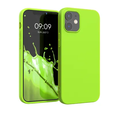 Produktbild von kwmobile Hülle kompatibel mit Apple iPhone 12 / iPhone 12 Pro Hülle - weiches TPU Silikon Case - Cover geeignet für kabelloses Laden - Neon Gelb