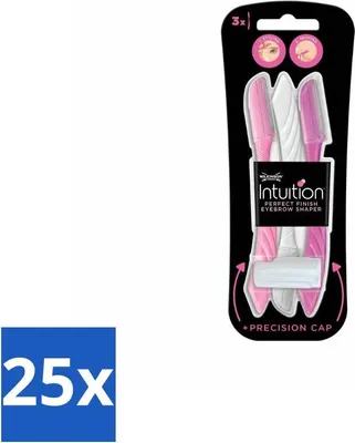 Produktbild von Wilkinson Intuition – Nachfüllklingen – Augenbrauenformer – Präzision – 3 Klingen - Vorteilspack - 25 Stücke