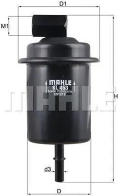 Produktbild von Kraftstofffilter MAHLE KL 453 für HYUNDAI ATOS (MX) Leitungsfilter