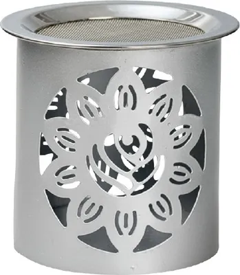 Produktbild von Duftlampe Rose silber, Höhe 8 cm