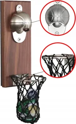 Obrázek produktu pro OTWIERACZ DO PIWA na LODÓWKĘ DREWNIANY Koszykówka
