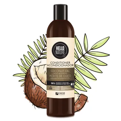 Image de Après-shampooing Soin capillaire Huile de coco Cosmétique naturelle Bio végétalien 300ml