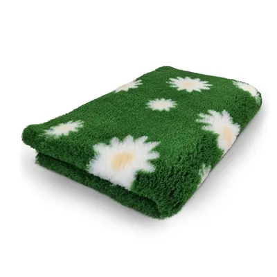 Produktbild von Vet Bed Hundebett grün mit Gänseblümchen 150 x 100 cm