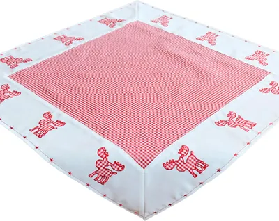 Obrázek produktu pro Heimtexland ® Stolní dekorace Vánoce Vichy check los aplikace dekorace stolní povlečení typ292 ubrus středový ubrus 85x85 cm