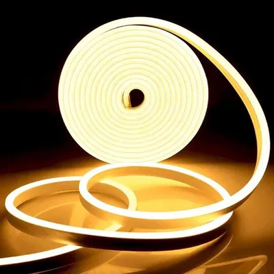Produktbild von Silikonflex-LED-Lichtleiste, 5 Meter, 3000 K, wasserdicht, flexibel, für Innen- und Außenbereiche, warmweiß