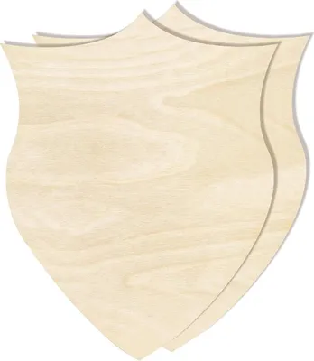 Produktbild von Creative Deco 2 x Schild Anhängers aus Sperr-Holz | 30 x 24 cm | Unlackierten Form-Scheiben | Perfekte Ausschnite für Bemalen, Dekorieren, Geschenk & Decoupage