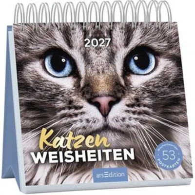 Produktbild von Postkartenkalender Katzenweisheiten 2027