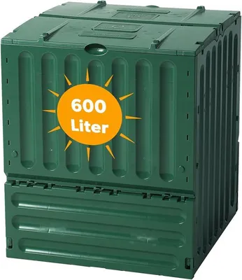 Produktbild von Eco-King Komposter für den Garten, 600 L, Schnellkomposter Kunststoff grün, Composter Garten, Kompostierer Garten, Kompostierung & Gartenabfall