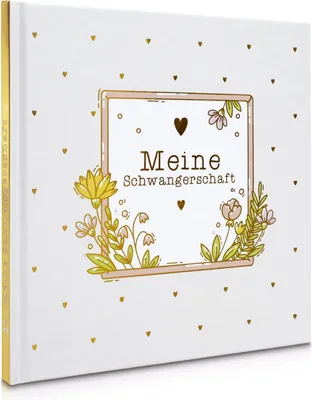 Produktbild von Schwangerschaftserinnerungsbuch Hardcover - liebevoll gestaltetes Schwangerschaftstagebuch für werdende Mütter