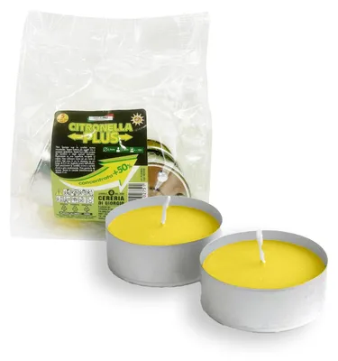 Immagine prodotto di Candele profumate maxi, con aroma di citronella, confezione da 5 pezzi. Citronella proveniente da Java, 100% naturale