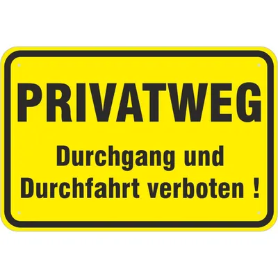 Produktbild von Schild 40x60 cm Privatweg Durchfahrt verboten