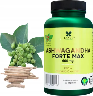 Zdjęcie produktu dla 666Mg Ashwagandha Forte Max - Maksymalna Dawka - 60 Kapsułek