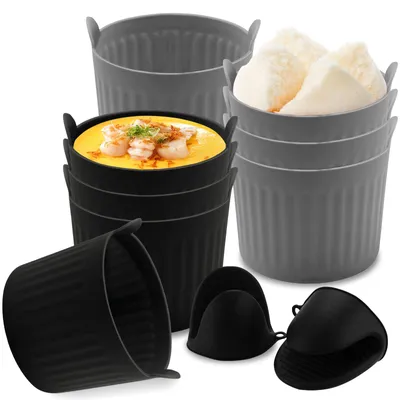 Silikonformen für Heißluftfritteuse, 8 Stück, 6,6 x 6,5 cm, BPA-frei