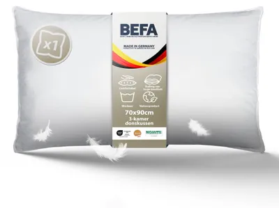 Produktbild von 3-Kammer Daunenkissen 70x90 cm mit 90% Daunen